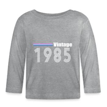 1985 - Baby Bio-Langarmshirt - Grau meliert - Vorne