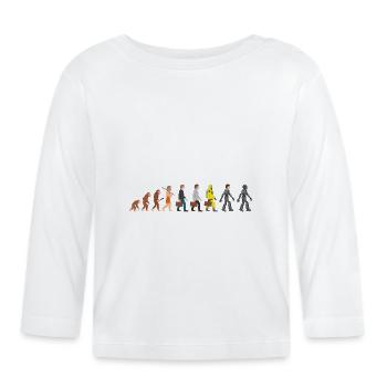 Evolution unsere ferne Zukunft - Baby Bio-Langarmshirt - Weiß - Vorne