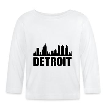 Detroit - T-shirt manches longues bio Bébé - blanc - Devant