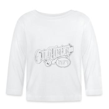 Oldtimer - Baby Bio-Langarmshirt - Weiß - Vorne
