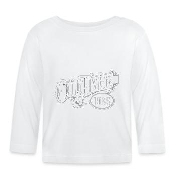 Oldtimer - Baby Bio-Langarmshirt - Weiß - Vorne