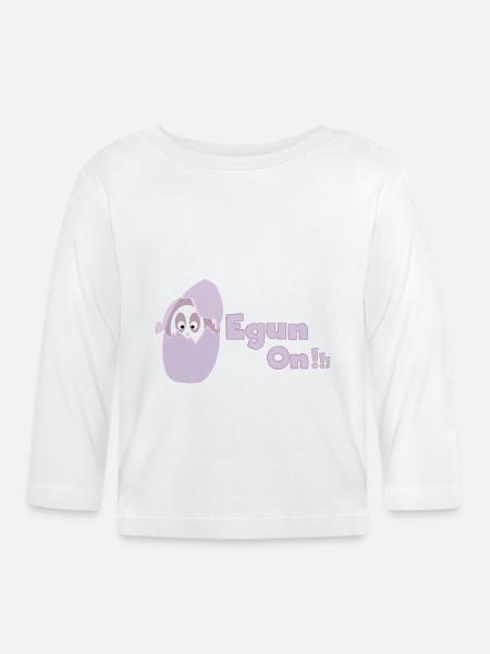 Egun on - T-shirt manches longues bio Bébé - blanc