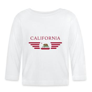 État américain de Californie - T-shirt manches longues bio Bébé - blanc - Devant