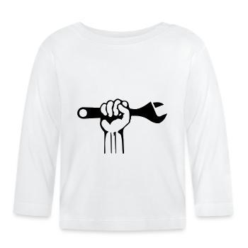 Outil à main - T-shirt manches longues bio Bébé - blanc - Devant
