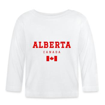 Alberta, Canada - T-shirt manches longues bio Bébé - blanc - Devant