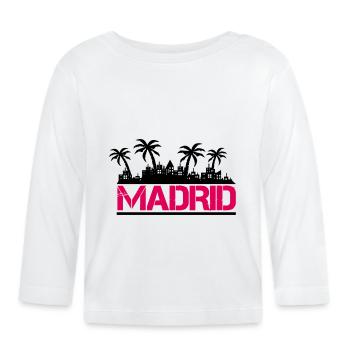 Madrid - T-shirt manches longues bio Bébé - blanc - Devant
