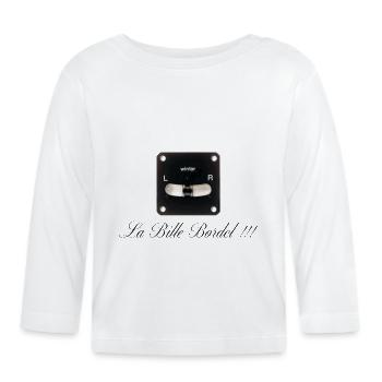 La bille bordel BAS - T-shirt manches longues bio Bébé - blanc - Devant