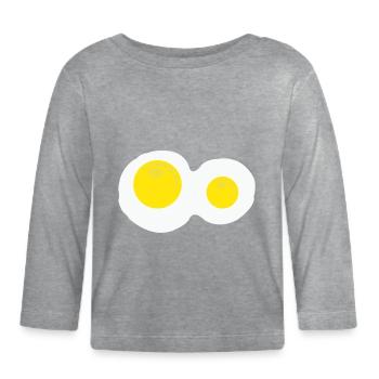 spiegeleier - Baby Bio-Langarmshirt - Grau meliert - Vorne