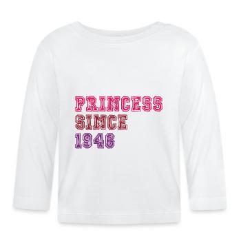 1946 Birthday Princess - Organic Baby Long Sleeve T-Shirt - white - Front
