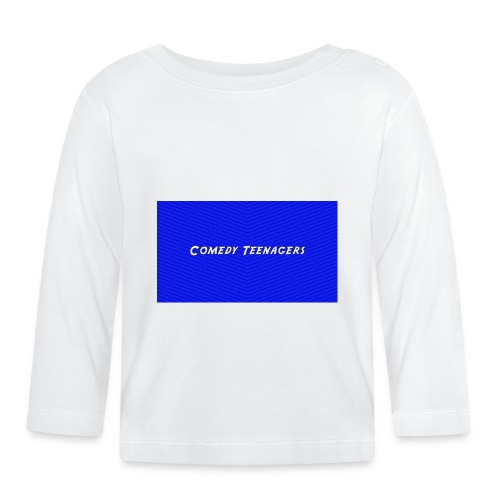 Dark Blue Comedy Teenagers T Shirt - Ekologisk långärmad T-shirt baby