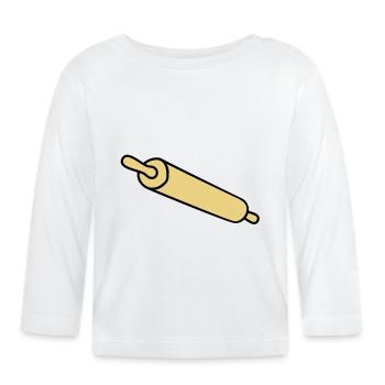 rolling_pin - Organic Baby Long Sleeve T-Shirt - white - Front