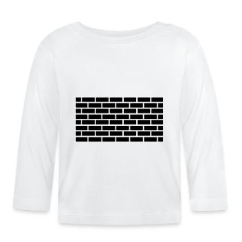 mauer_pr1 - Baby Bio-Langarmshirt - Weiß - Vorne