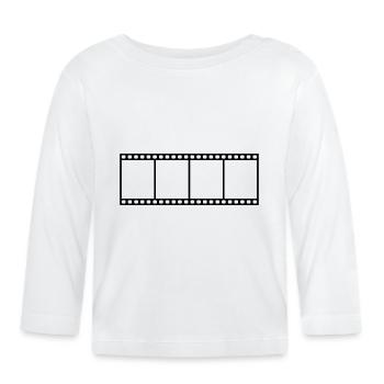 Sangle film film - T-shirt manches longues bio Bébé - blanc - Devant
