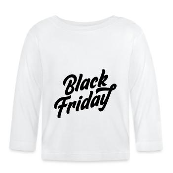 Black friday - Organic Baby Long Sleeve T-Shirt - white - Front