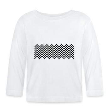 Modèle de vagues - T-shirt manches longues bio Bébé - blanc - Devant