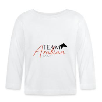 Team Arabian Horses - Baby Bio-Langarmshirt - Weiß - Vorne