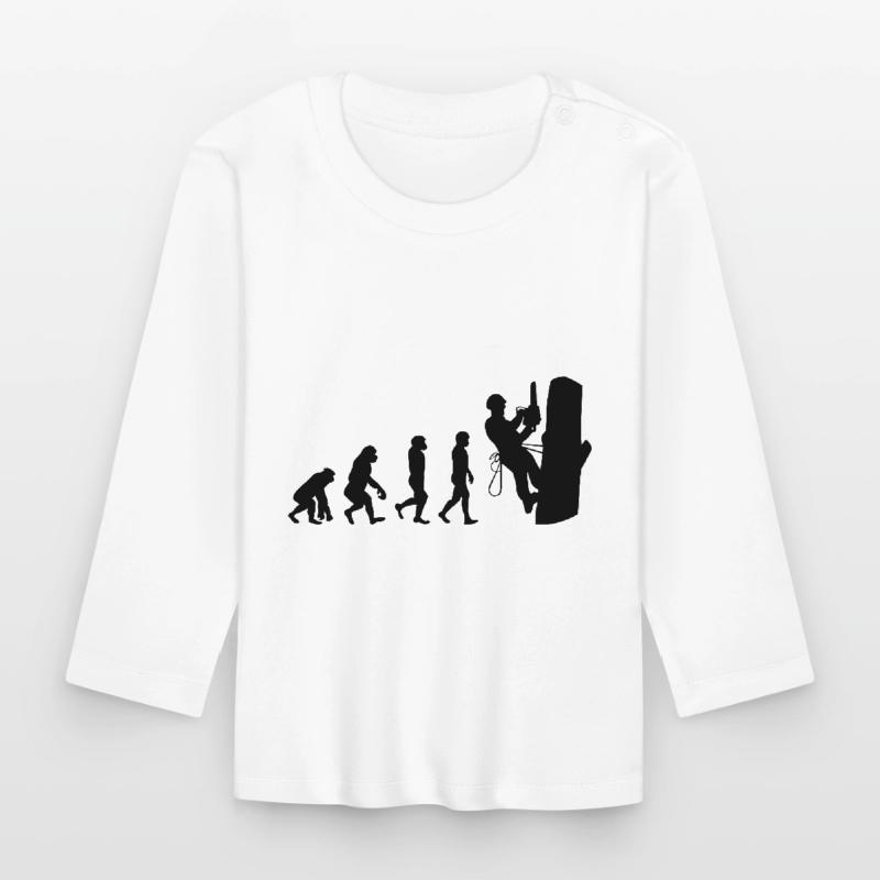 Baumpfleger Baumkletterer Kletter trimmer Evolution Baby Bio-Langarmshirt