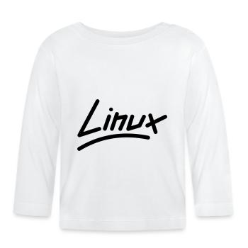 Linux - Vecteur - T-shirt manches longues bio Bébé - blanc - Devant