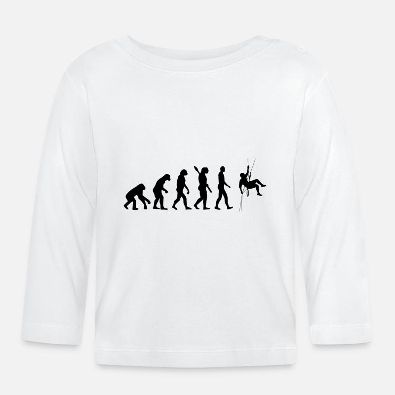 climbing - Baby Bio-Langarmshirt - Weiß