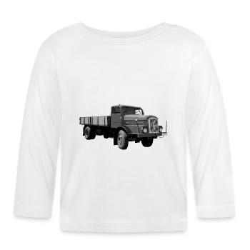 H6 Truck IFA Werdau DDR Oldtimer Ostalgie - T-shirt manches longues bio Bébé - blanc - Devant