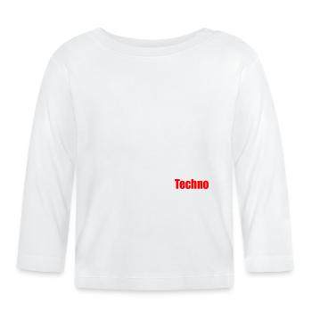 Normal is boring techno quote - Organic Baby Long Sleeve T-Shirt - white - Front