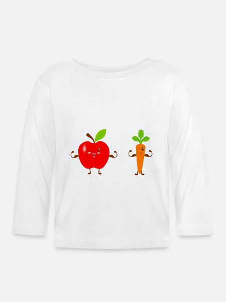 Gesund sein - Baby Bio-Langarmshirt - Weiß