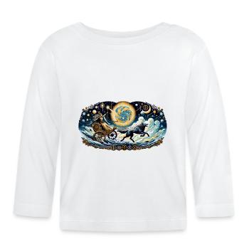 Himmlische Odyssee - Baby Bio-Langarmshirt - Weiß - Vorne