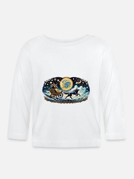 Himmlische Odyssee - Baby Bio-Langarmshirt - Weiß