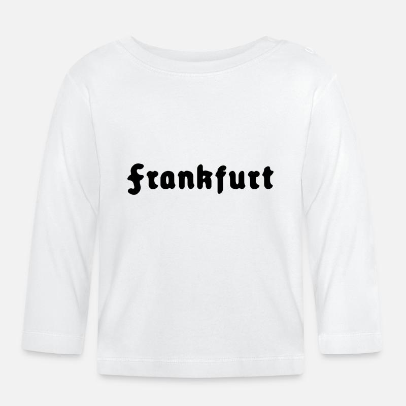 Frankfurt - Baby Bio-Langarmshirt - Weiß