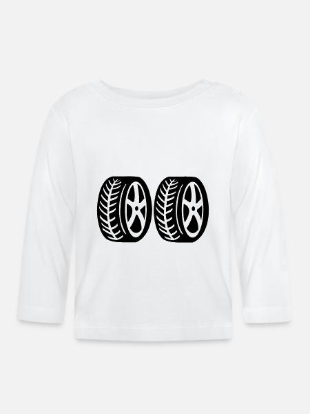 reifen 2 - Baby Bio-Langarmshirt - Weiß
