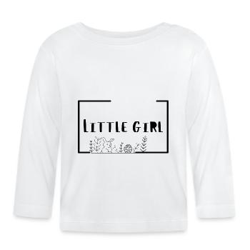 Mädchen - Baby Bio-Langarmshirt - Weiß - Vorne
