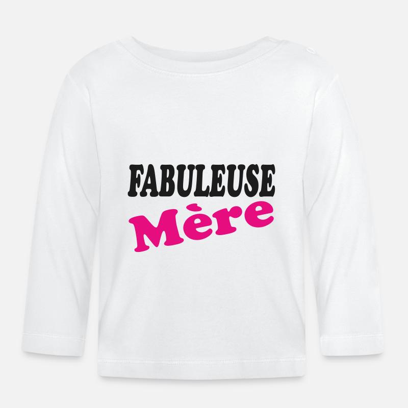 FABULEUSE Mère - T-shirt manches longues bio Bébé - blanc