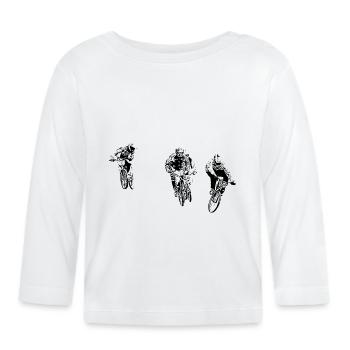 bmx - T-shirt manches longues bio Bébé - blanc - Devant