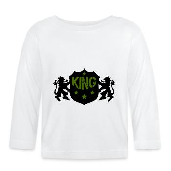 Roi - T-shirt manches longues bio Bébé - blanc - Devant