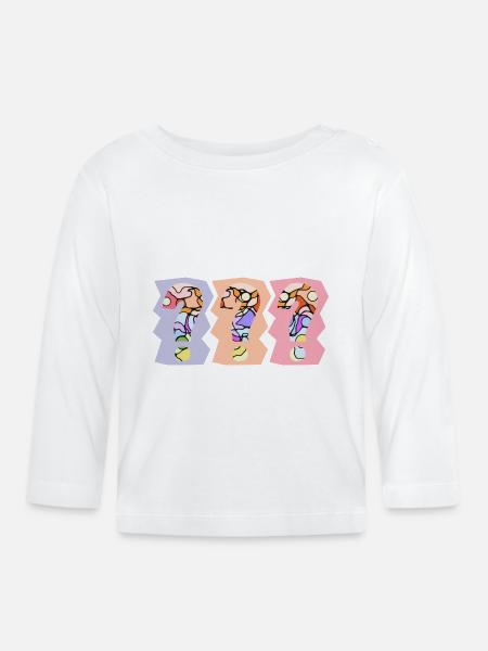 Frag dich was - Baby Bio-Langarmshirt - Weiß