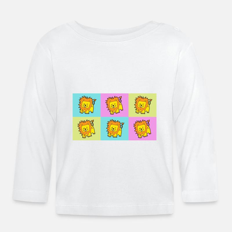 Leon Kinder - Baby Bio-Langarmshirt - Weiß