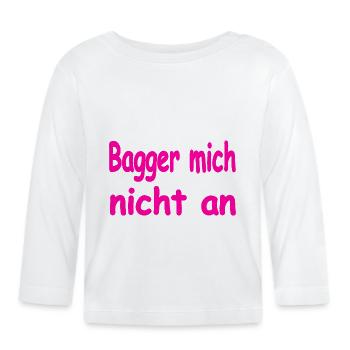 Party - Baby Bio-Langarmshirt - Weiß - Vorne