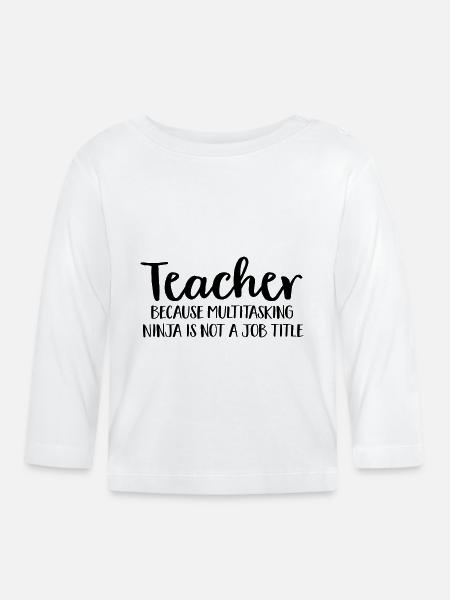 Lehrer - Baby Bio-Langarmshirt - Weiß