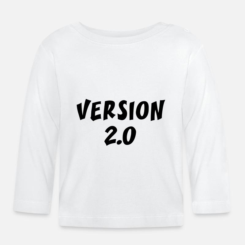 Version 2.0 - T-shirt manches longues bio Bébé - blanc