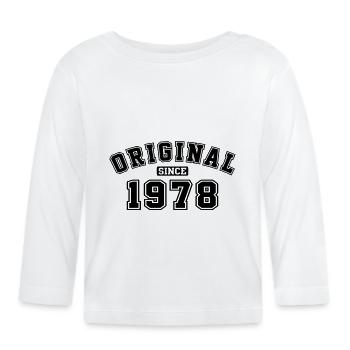 Original Since 1978 Vintage Birthday Birthday - Organic Baby Long Sleeve T-Shirt - white - Front