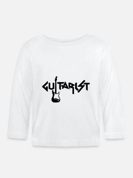 guitarist - Baby Bio-Langarmshirt - Weiß