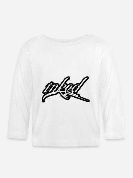 inked - Baby Bio-Langarmshirt - Weiß