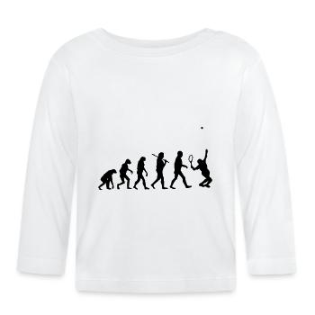 evolution Tennis - Baby Bio-Langarmshirt - Weiß - Vorne