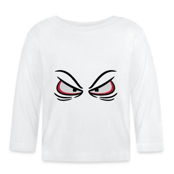 Evil Eyes - Organic Baby Long Sleeve T-Shirt - white - Front