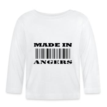 Made in ANGERS - T-shirt manches longues bio Bébé - blanc - Devant