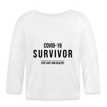 COVID-19 Survivor - Organic Baby Long Sleeve T-Shirt - white - Front
