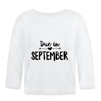 Échéance en septembre - T-shirt manches longues bio Bébé - blanc - Devant
