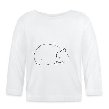 La gueule de bois endormie - T-shirt manches longues bio Bébé - blanc - Devant