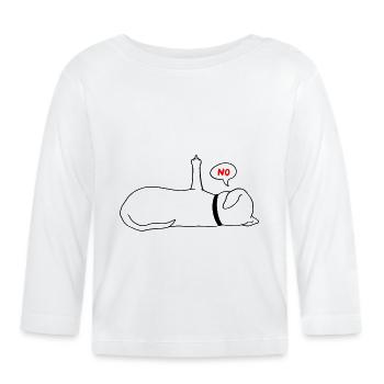Lazy Dog Dog Lover Dog Owner Saying - Organic Baby Long Sleeve T-Shirt - white - Front