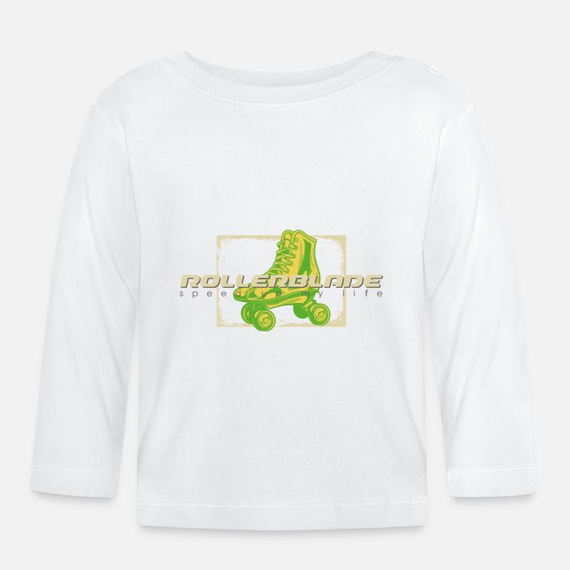 Rollerblade 80er Schuh - Baby Bio-Langarmshirt - Weiß